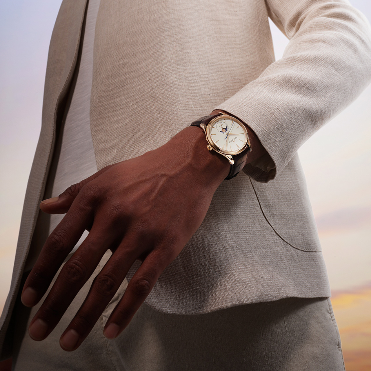 Master Ultra Thin Automatic Moon Phase 39 mm Rose Gold